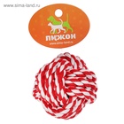 Мячик из каната, 7 см, до 85 г, цвет МИКС - фото 67923557