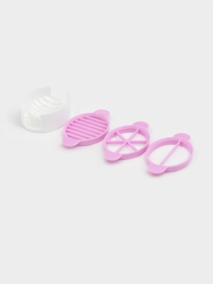 Яйцерезка - овощерезка Доляна «Филти», 3 насадки, 33.5×7×3 см, пластик, МИКС - Фото 1