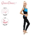 Комбинезон для гимнастики и танцев Grace Dance, р. 32, цвет чёрный/бирюзовый - фото 8725442