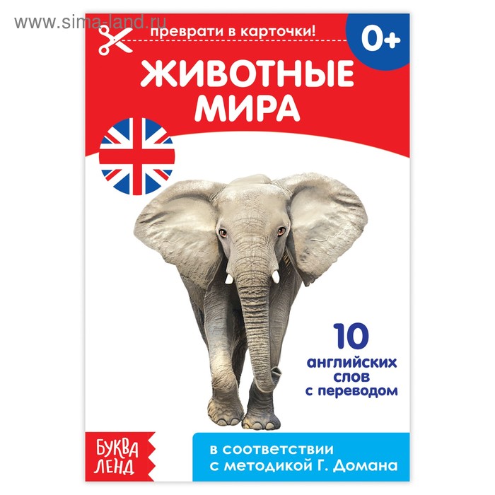 Обучающая книга по методике Г. Домана «Животные мира. Английский язык», 24 стр. - Фото 1
