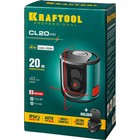 Нивелир лазерный KRAFTOOL CL 20 34700-2, линейный, сверхъяркий, 20 м, ±0.2 мм/м, ± 4°, IP54 - Фото 9