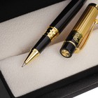 Ручка подарочная гелевая Calligrata, футляр из искусственной кожи, чёрно-золотистый корпус - Фото 3