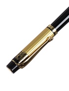 Ручка подарочная Calligrata, гелевая, в футляре кожзам, корпус чёрный с золотым 3604858