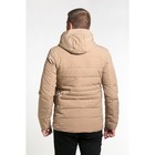 Куртка мужская утеплённая с капюшоном, р.46, цв.бежевый - Фото 2