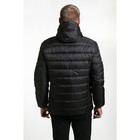 Куртка мужская утеплённая с капюшоном крупная полоса, р.48, цв.чёрный - Фото 3
