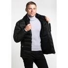 Куртка мужская утеплённая с капюшоном крупная полоса, р.48, цв.чёрный - Фото 5