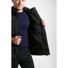 Куртка мужская утеплённая с капюшоном, в мелкую полоску, размер 52, цвет чёрный - Фото 3