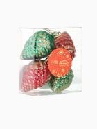 Ёлочные игрушки 4 шт. «Шишка с золотинкой» 5×4 см, красный зелёный - Фото 5