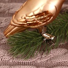 Ёлочные игрушки 2 шт. «Зимнее волшебство. Воробушек» пластик, 9×4 см, коричневый - Фото 3