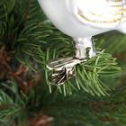 Набор ёлочных игрушек 2 шт. «Зимнее волшебство. Воробушек» пластик, 9х4 см серебро - Фото 2