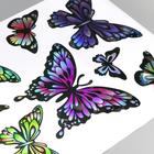 Наклейка пластик интерьерная голография "Бабочки" 50х32 см - Фото 3