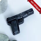 Фигурное мыло "Пистолет" чёрный 65 г - Фото 1