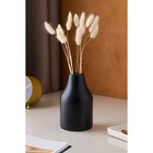 Ваза керамическая "Аланья", настольная, чёрная, 18 см - Фото 1