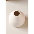 Ваза керамическая "Кемер", настольная, матовая, белая, 9 см - Фото 3