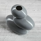 Ваза керамическая "Сбалансированные камни", настольная, серый цвет, 21 см - Фото 4
