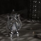 Светодиодная фигура «Серебристый фонарь» 8 × 13 × 7 см, пластик, батарейки AG13х3, свечение тёплое белое - Фото 2