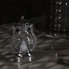 Светодиодная фигура «Серебристый фонарь» 8 × 13 × 7 см, пластик, батарейки AG13х3 (в комплекте), свечение тёплое белое - Фото 2