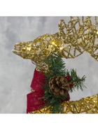 Светодиодная фигура «Олень с санями золотистый», олень: 40×50×16 см, сани: 40×25×10 см, металл, 220 В, свечение тёплое белое - Фото 7