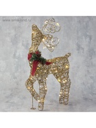 Светодиодная фигура «Олень золотистый» 40×60×18 см, металл, 220 В, свечение тёплое белое - Фото 6