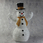 Светодиодная фигура «Снеговик» 60 × 85 × 40 см, металл, текстиль, 220 В, свечение белое - Фото 2