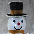 Светодиодная фигура «Снеговик» 60 × 85 × 40 см, металл, текстиль, 220 В, свечение белое - Фото 3