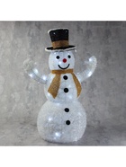 Светодиодная фигура «Снеговик» 60×80×40 см, металл, текстиль, 220 В, свечение белое - Фото 4
