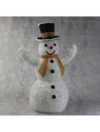 Светодиодная фигура «Снеговик» 60×80×40 см, металл, текстиль, 220 В, свечение белое 3662031
