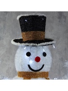 Светодиодная фигура «Снеговик» 60×80×40 см, металл, текстиль, 220 В, свечение белое - Фото 6