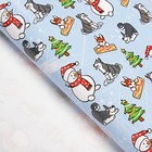 Бумага упаковочная глянцевая "Упряжка" 0.7 х 1 м - Фото 1