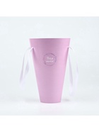 Пакет для цветов конусный круглый складной на лентах «Для тебя», 15?23.3?7.5 см (комплект 5 шт) - фото 20859143