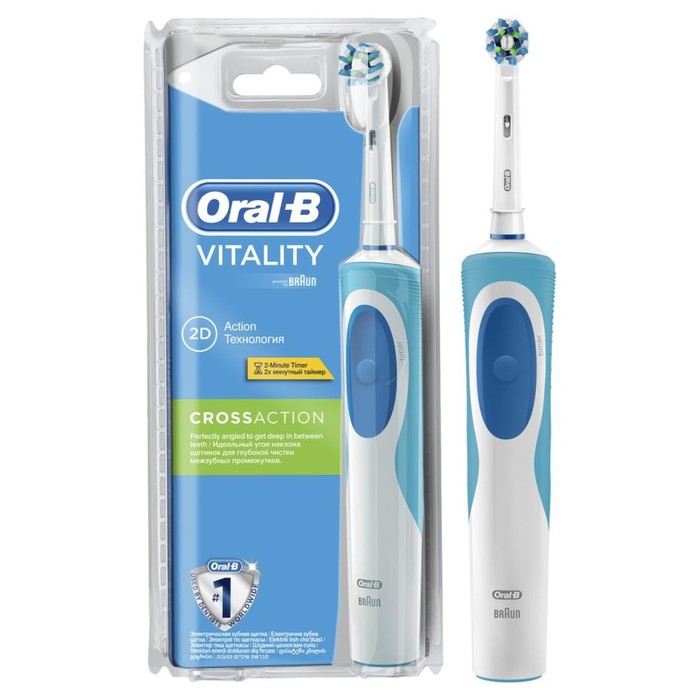Электрическая зубная щетка Oral-B Vitality D12.513, вращательная, 7600 об/мин, блистер - Фото 1
