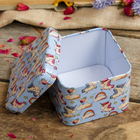 Шкатулка металл "Маленький единорог и облачка" 6,5х7,5х7,5 см - Фото 2
