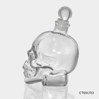 Штоф «Череп. Хэллоуин», 400 мл, стекло, прозрачный - Фото 2