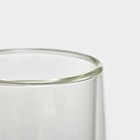 Стакан Magistro «Поль. Дуо», 350 мл, 7.3×15 см, с двойными стенками, стекло, прозрачный - Фото 3