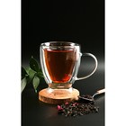 Кружка с двойными стенками «Дуо», 300 мл, стекло, прозрачная - Фото 2