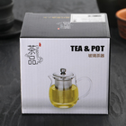 Чайник стеклянный заварочный с металлическим ситом «Квадро», 350 мл  (артикул 3600774)  большой выбор товаров оптом и в розницу по низким ценам с доставкой