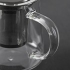 Чайник стеклянный заварочный с металлическим ситом «Квадро», 350 мл  (артикул 3600774)  большой выбор товаров оптом и в розницу по низким ценам с доставкой