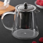 Чайник стеклянный заварочный с металлическим ситом «Эгла», 900 мл - Фото 2