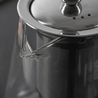 Чайник стеклянный заварочный с металлическим ситом «Эгла», 900 мл - Фото 3