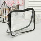 Набор косметичек 2 в 1, отдел на молнии, цвет чёрный/красный - Фото 2