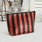 Набор косметичек 2 в 1, отдел на молнии, цвет чёрный/красный - Фото 4