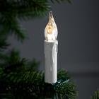 Гирлянда «Нить» 10 м с насадками «Свечи на прищепке», IP20, тёмная нить, 50 LED, свечение тёплое белое, 220 В - Фото 2