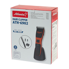 Машинка для стрижки Atlanta ATH-6902, АКБ, регулировка длины, оранжево/черная - Фото 7