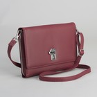 Клатч-кошелёк, 2 отдела на молнии, для карт, длинный ремень, цвет бордовый - Фото 1