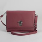 Клатч-кошелёк, 2 отдела на молнии, для карт, длинный ремень, цвет бордовый - Фото 2