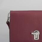 Клатч-кошелёк, 2 отдела на молнии, для карт, длинный ремень, цвет бордовый - Фото 4