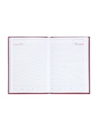 Ежедневник недатированный А5, 160 листов, искуственная кожа, перфорация углов, «Вивелла», бордовый - фото 59970656