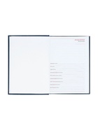 Ежедневник недатированный А5, 160 листов, искусственная кожа, перфорация углов, «Вивелла», тёмно-синий - фото 59970659