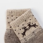Носки детские из монгольской шерсти "Олени", цвет серый, размер 10-12 см (1) - Фото 2