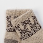 Носки детские из монгольской шерсти Снежинки, цвет серый, размер 10-12 см (1) - Фото 2